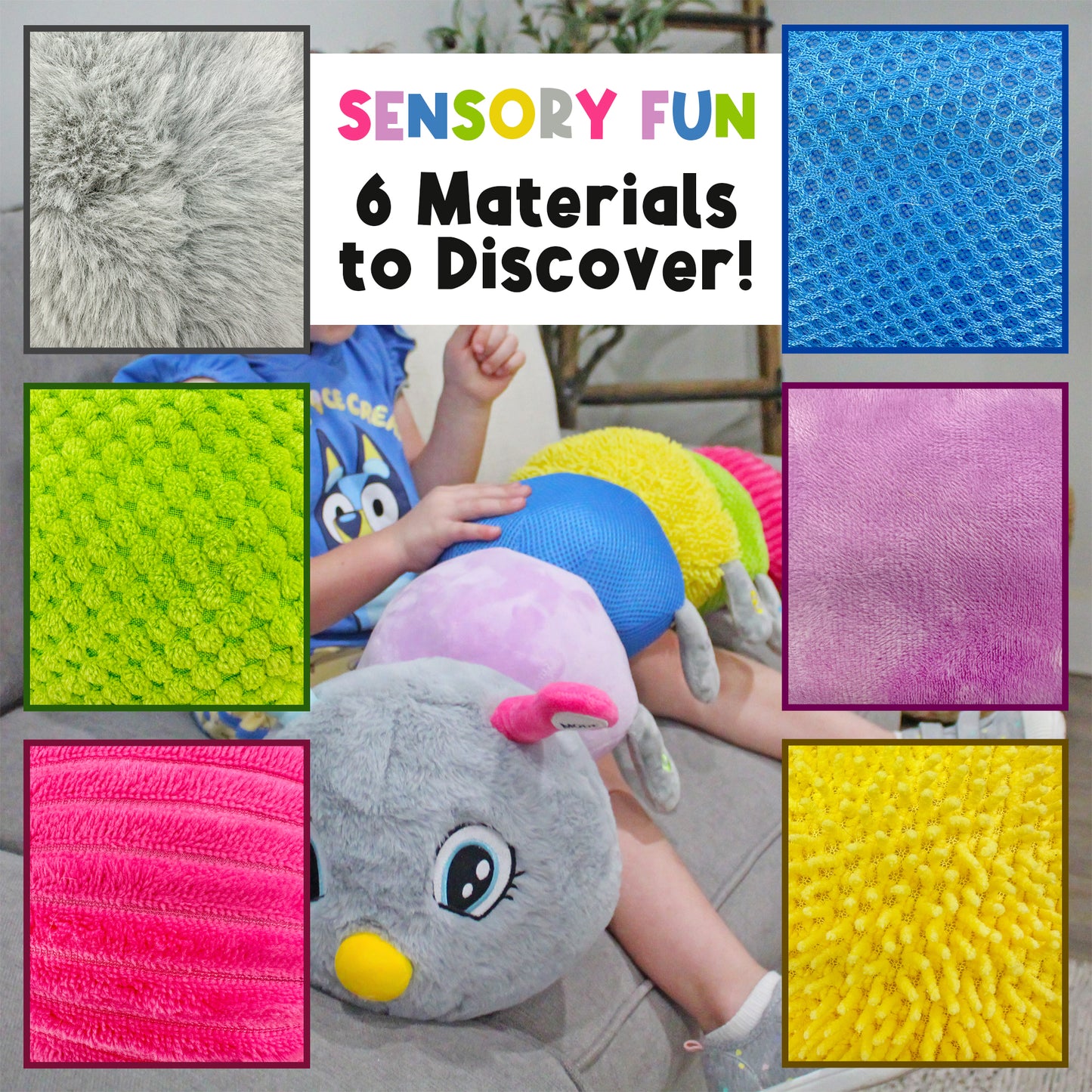 Meavia Cuddlebug The Giant Vibrating Sensory Caterpillar