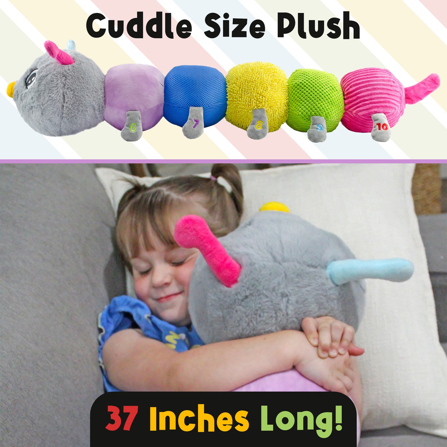 Meavia Cuddlebug The Giant Vibrating Sensory Caterpillar