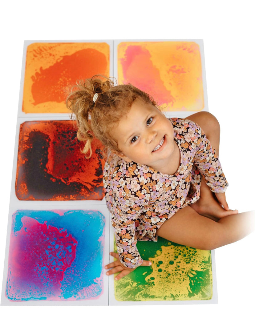 MagicMeadow Sensory Liquid Floor Tiles - Set of 6