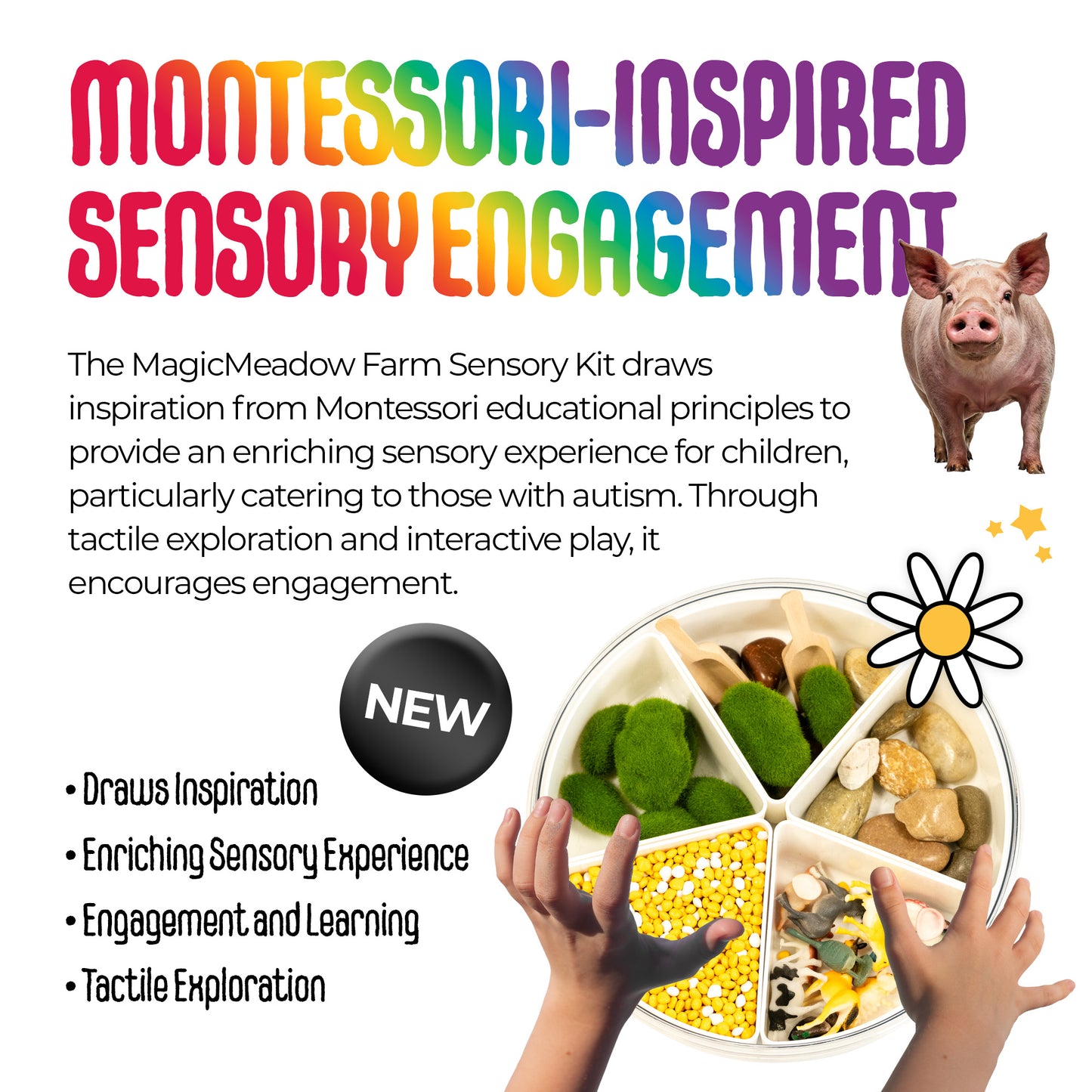 MagicMeadow Play Tray Sensory Kit - Farm Theme
