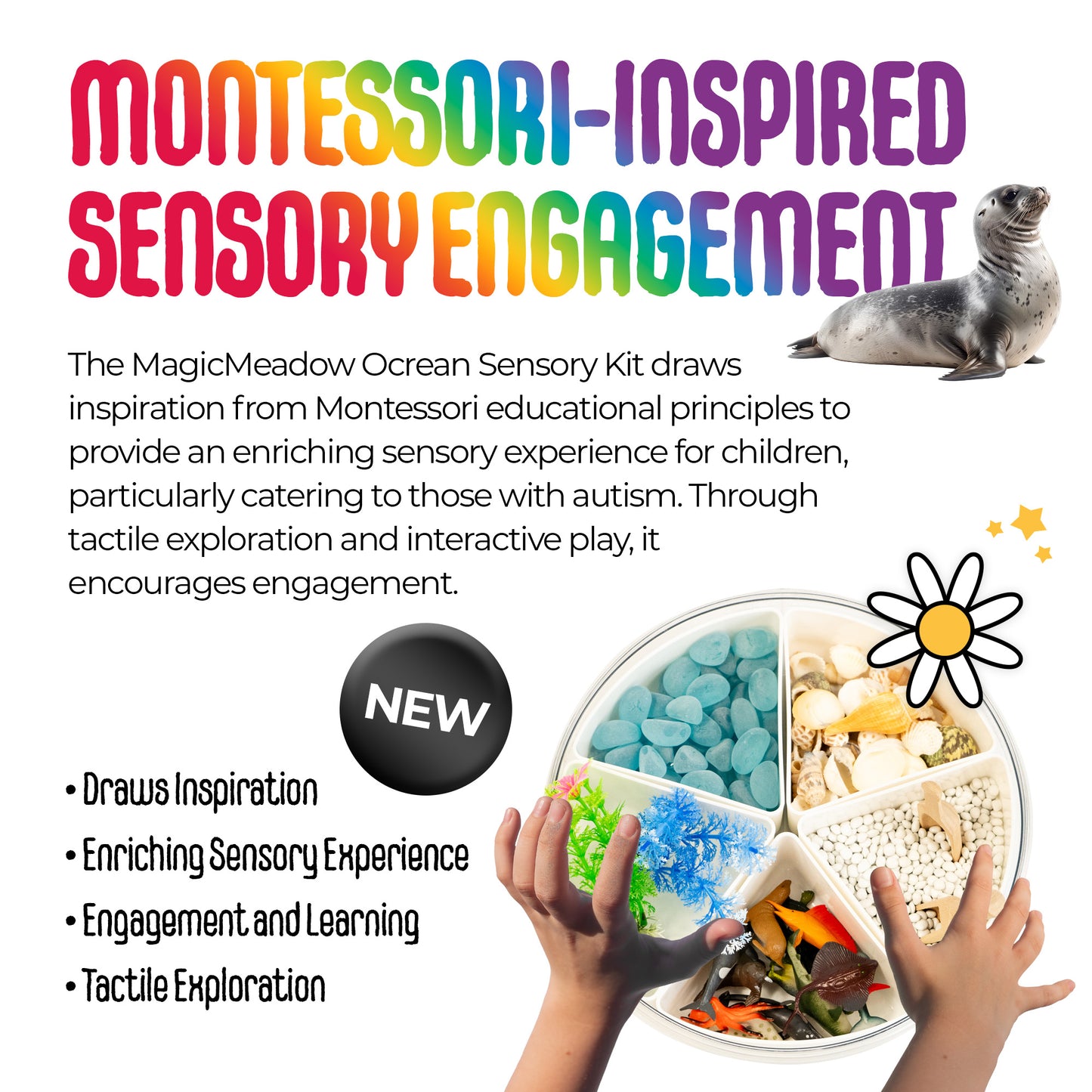 MagicMeadow Play Tray Sensory Kit - Ocean Theme