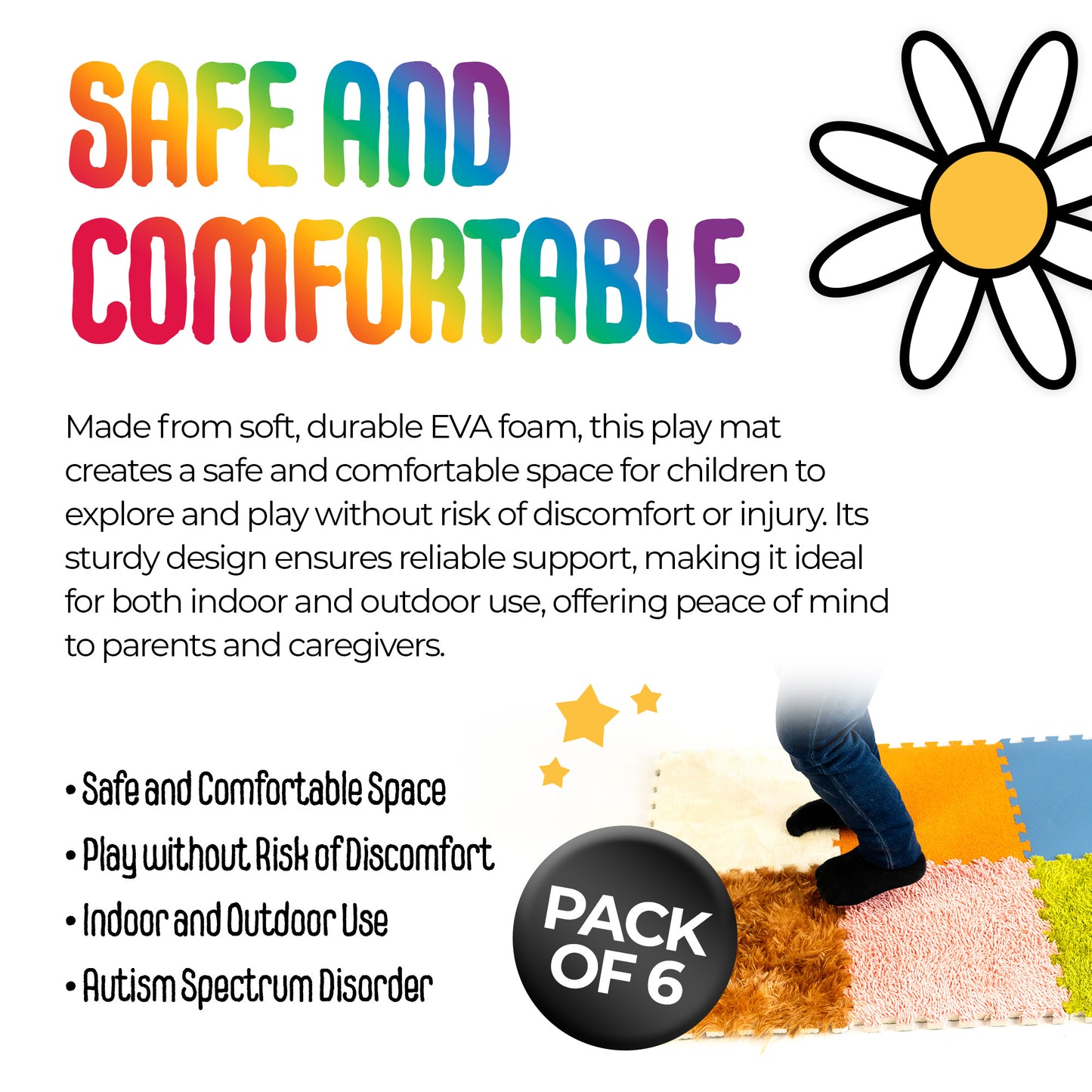 MagicMeadow Textured Sensory Play Mat (set of 6)