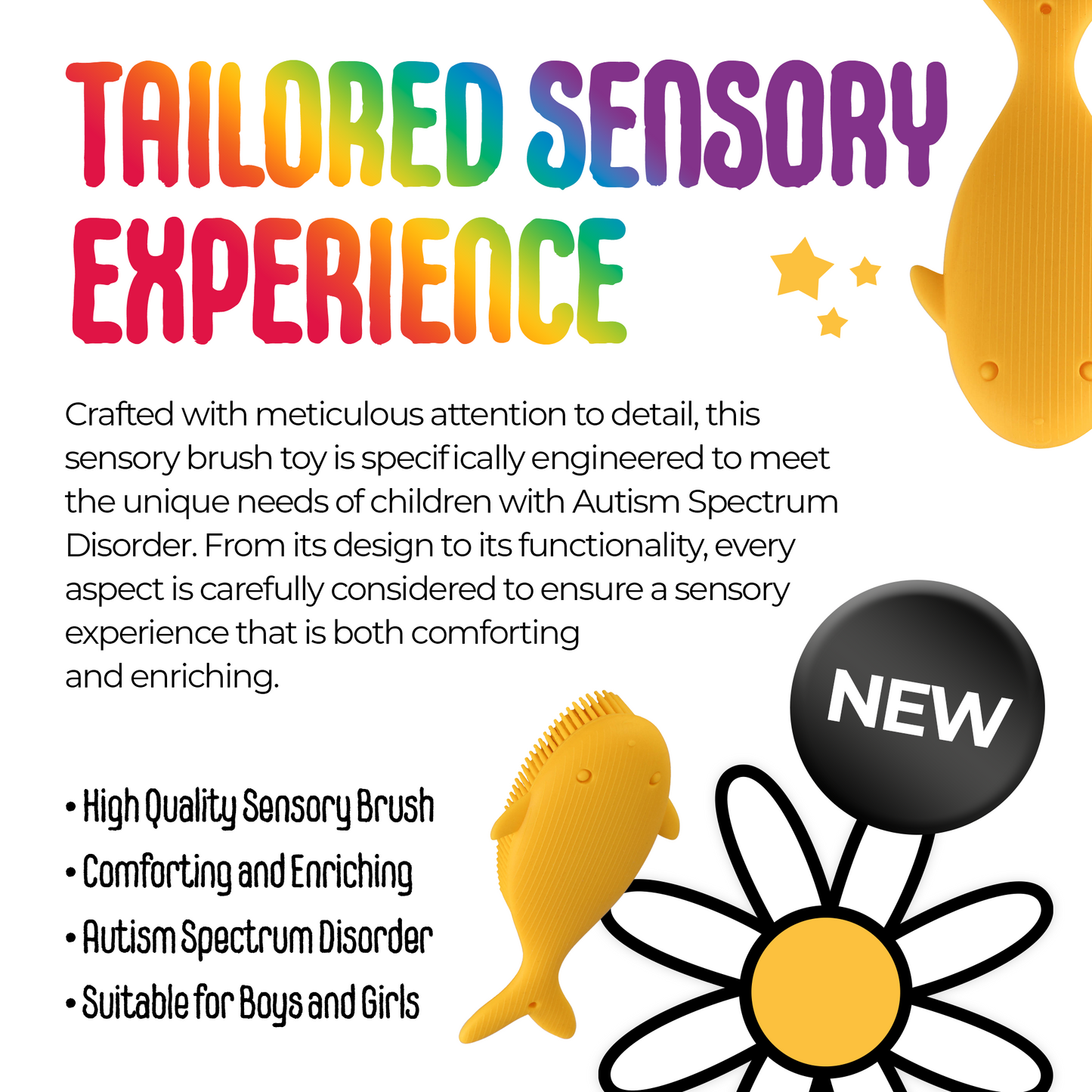 MagicMeadow Massage Silicone Sensory Brush