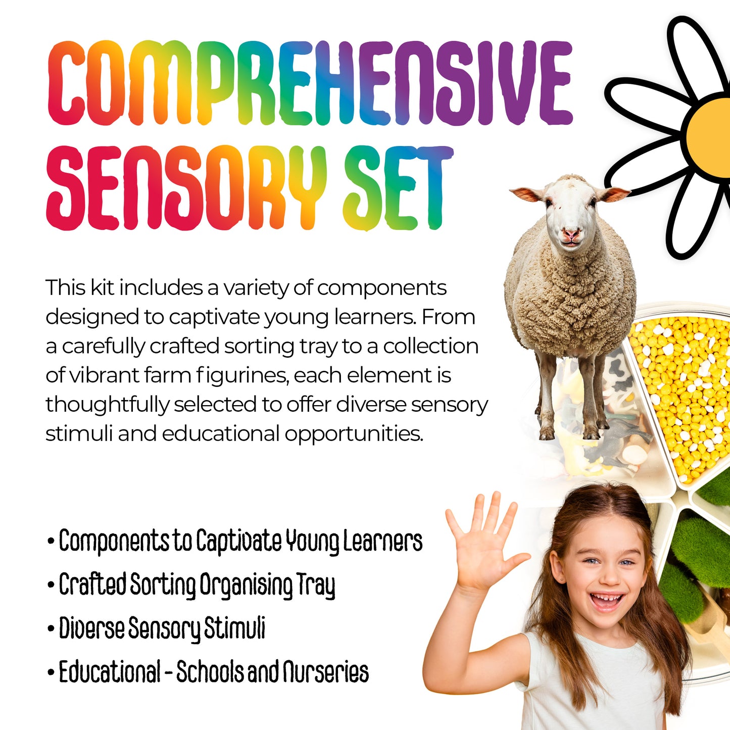 MagicMeadow Play Tray Sensory Kit - Farm Theme
