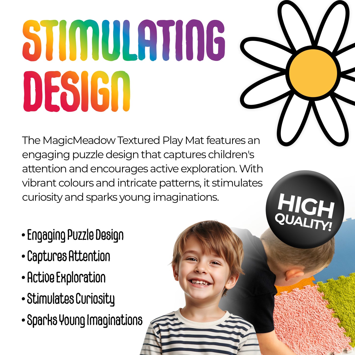 MagicMeadow Textured Sensory Play Mat (set of 6)