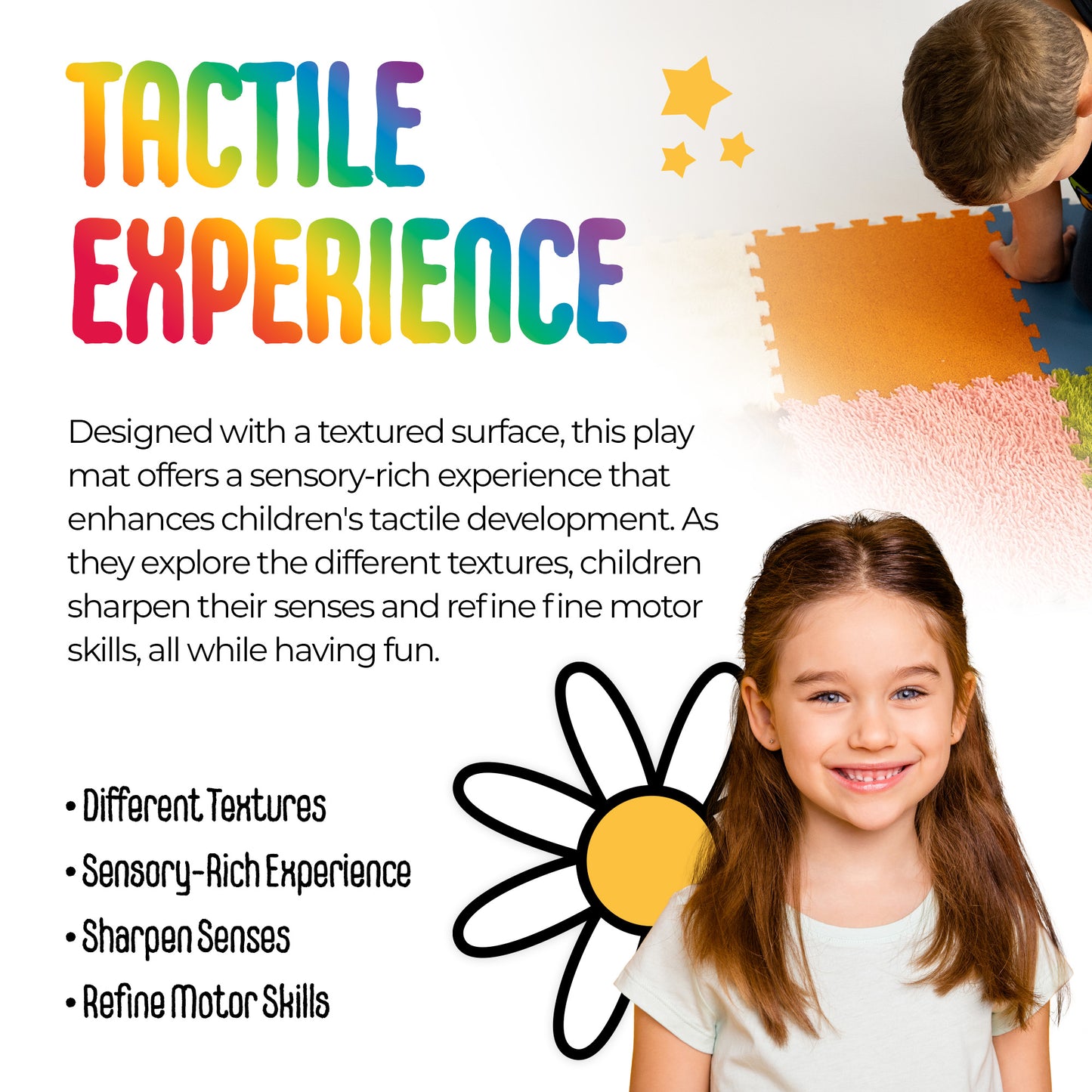 MagicMeadow Textured Sensory Play Mat (set of 6)