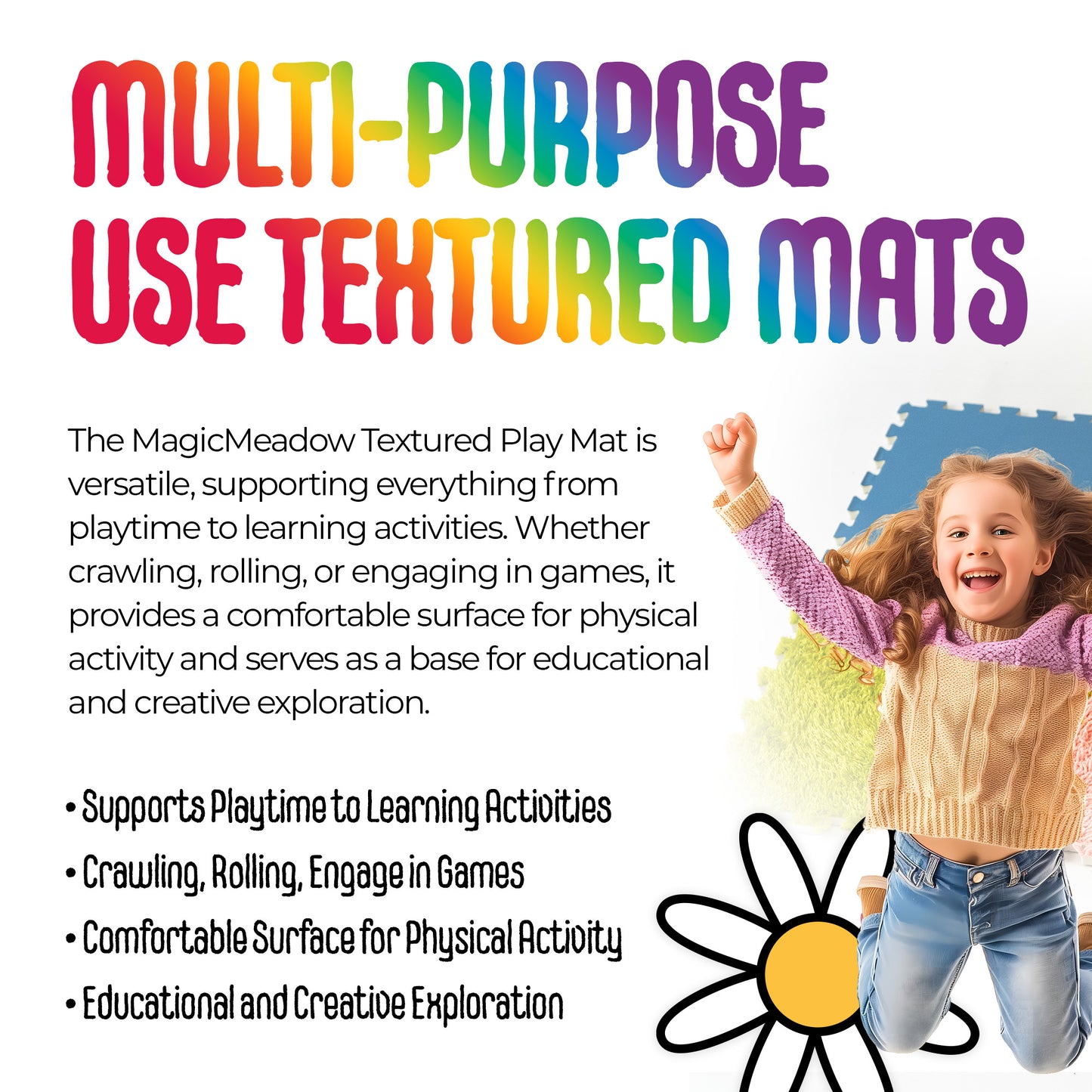 MagicMeadow Textured Sensory Play Mat (set of 6)