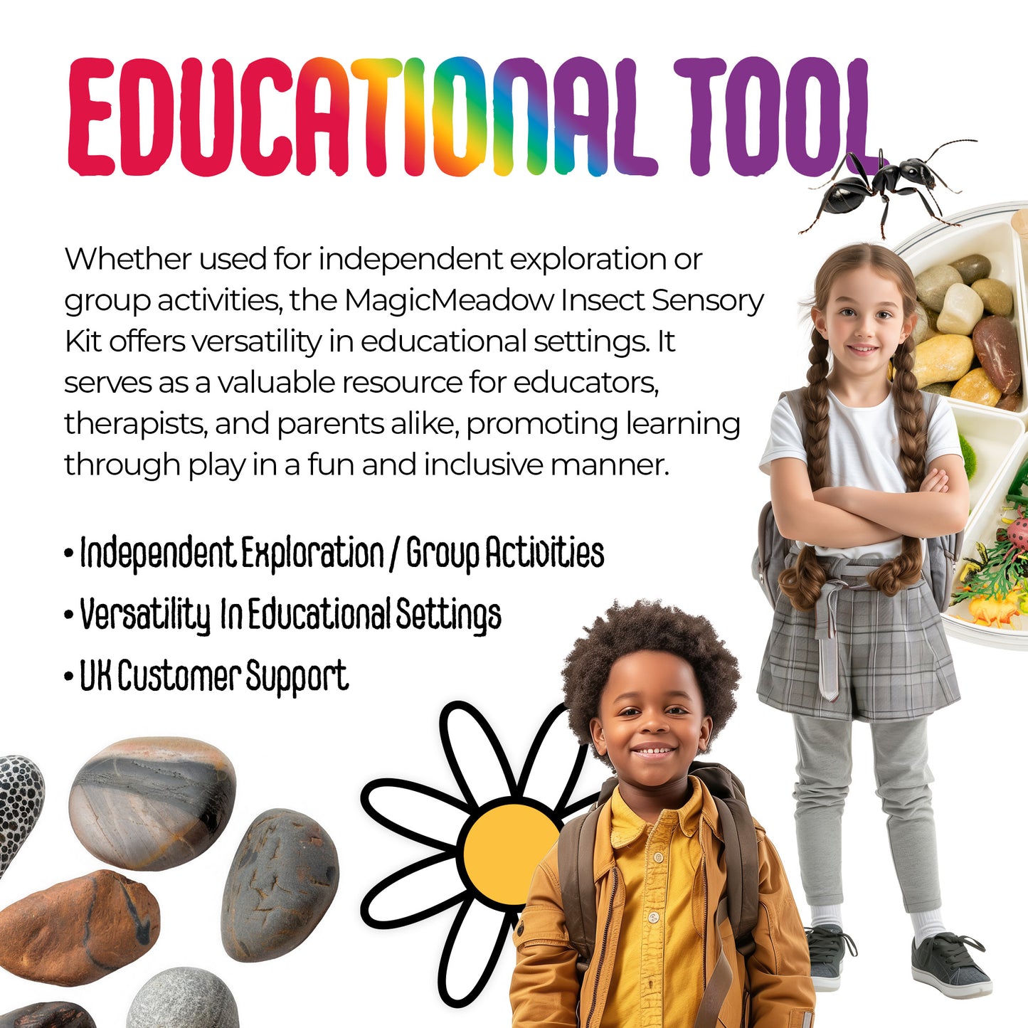 MagicMeadow Play Tray Sensory Kit - Insect Theme