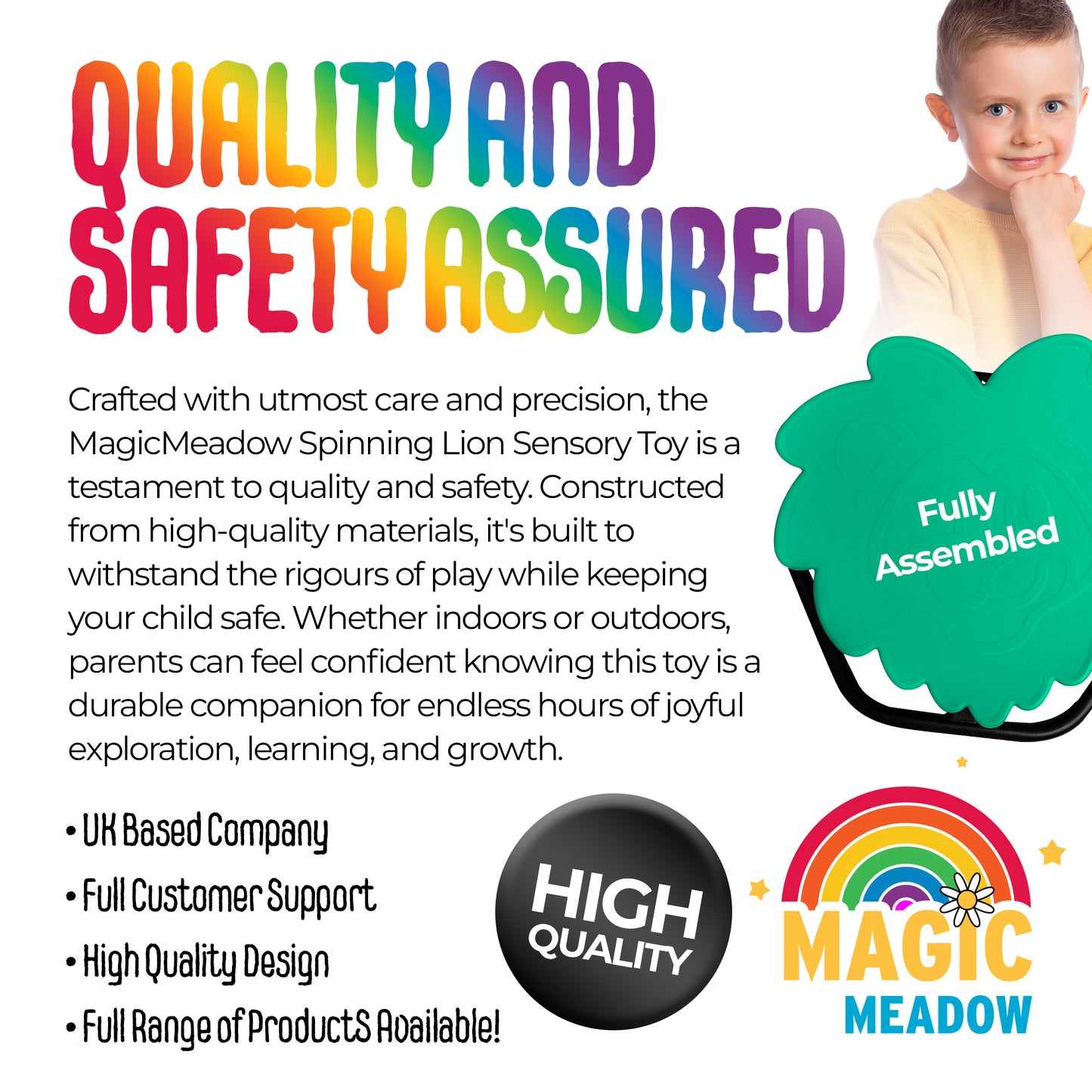 MagicMeadow Spinning Lion Sensory Toy