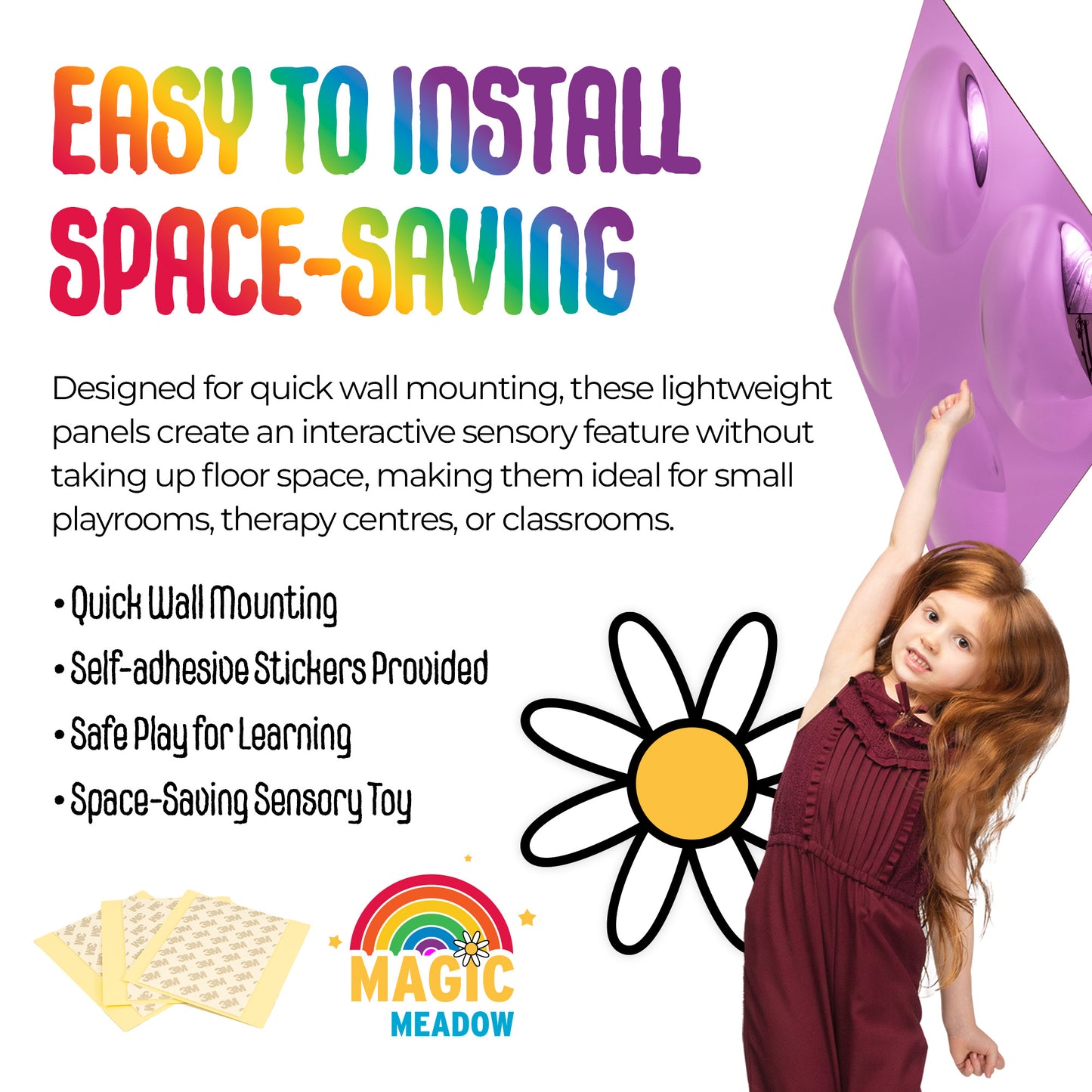 MagicMeadow Bubble Sensory Mirror Panels (set of 4)