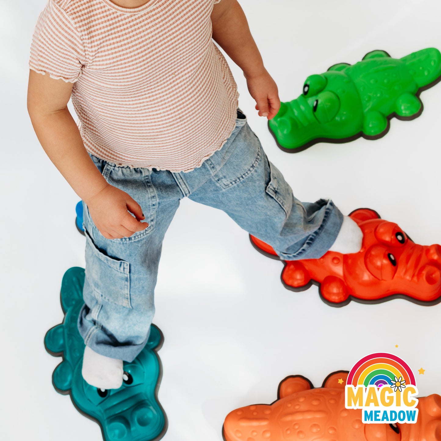 MagicMeadow Crocodile Stepping Stones (set of 6)
