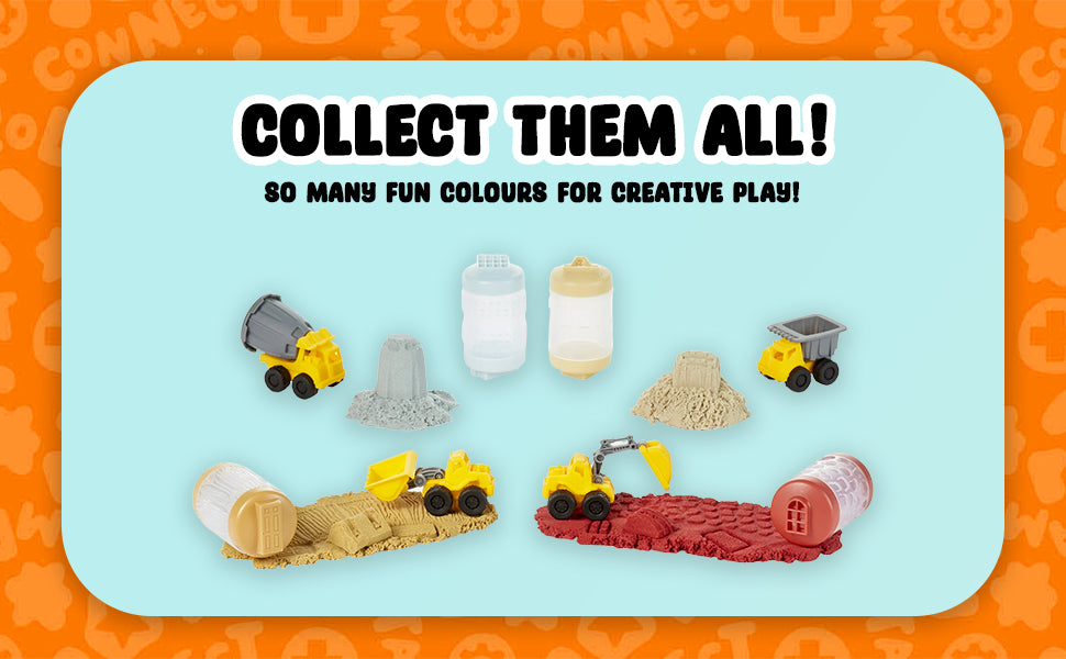 Wonder Factory - Never Dry Sand Construction Truck set PLUS extra Never Dry Sand