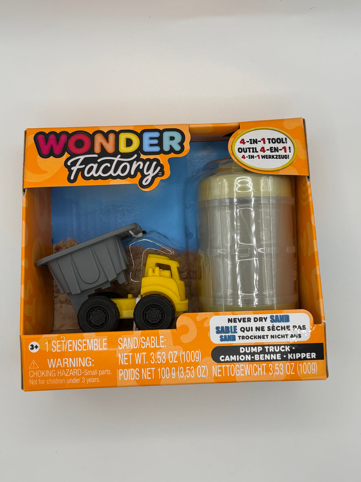 Wonder Factory - Never Dry Sand Construction Truck set PLUS extra Never Dry Sand