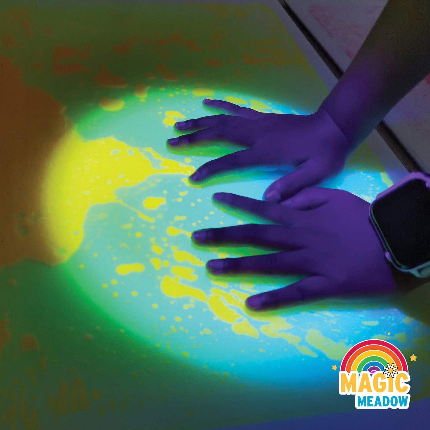 MagicMeadow Sensory UV Liquid Floor Tiles - Set of 6