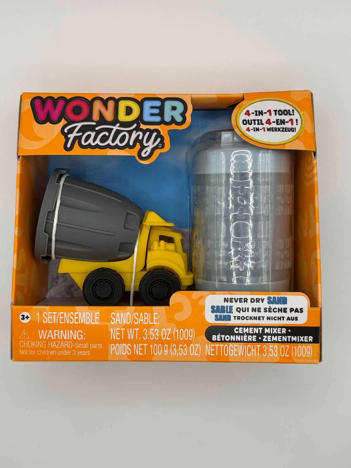 Wonder Factory - Never Dry Sand Construction Truck set PLUS extra Never Dry Sand