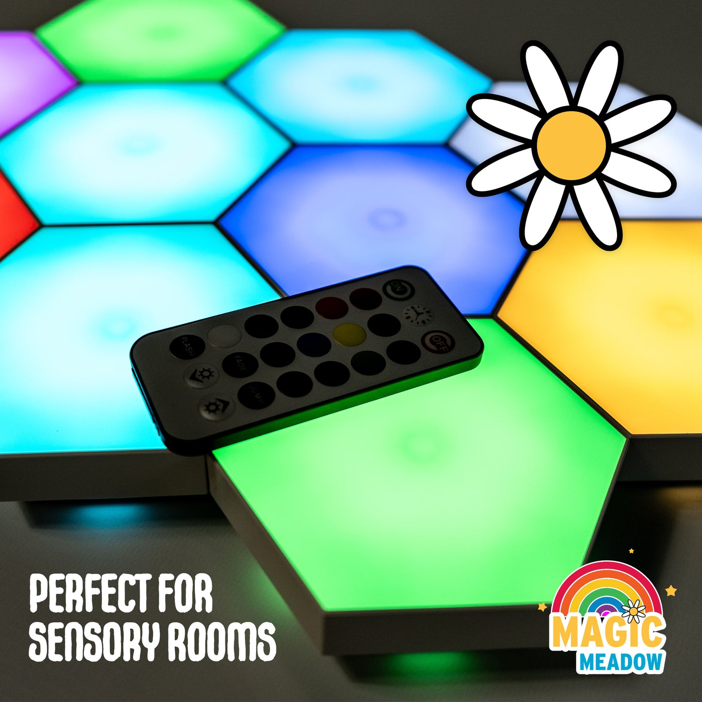 MagicMeadow Touch Sensitive Hexagon Wall Lights set of 10