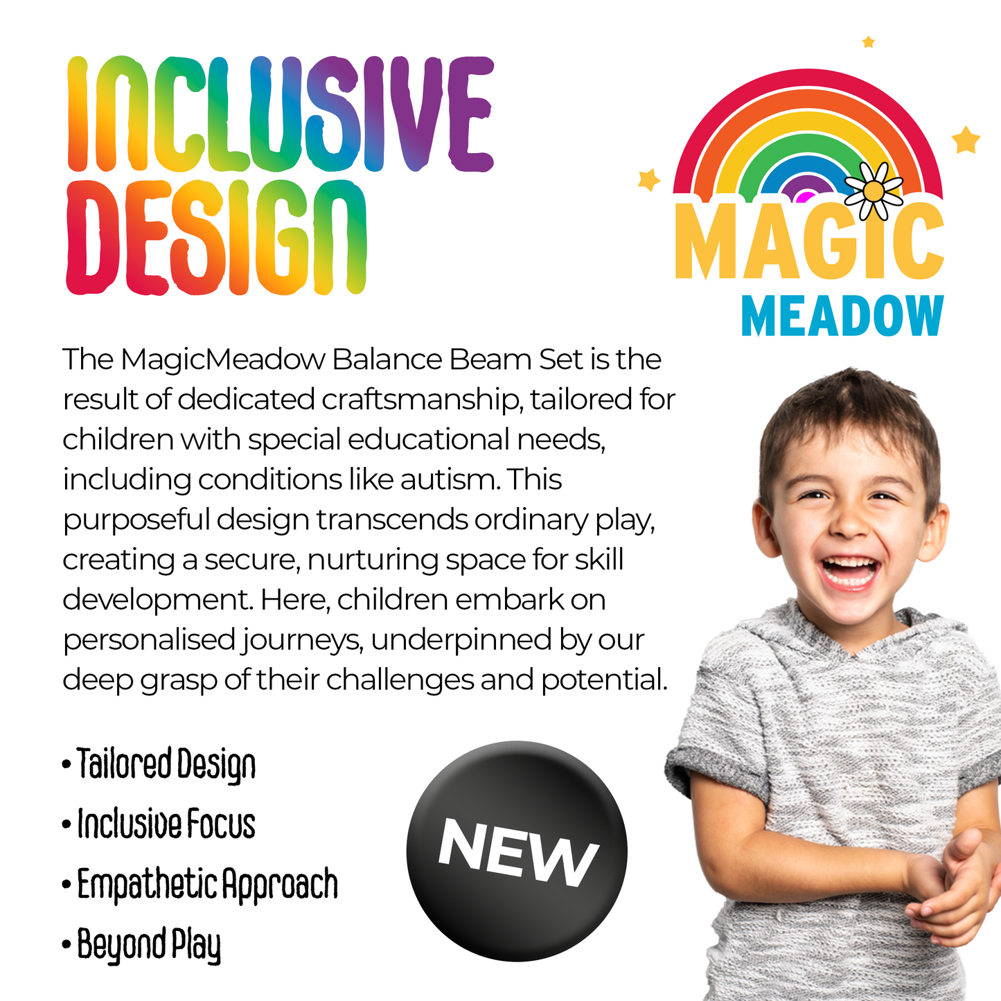 MagicMeadow Sensory Balance Beam Set