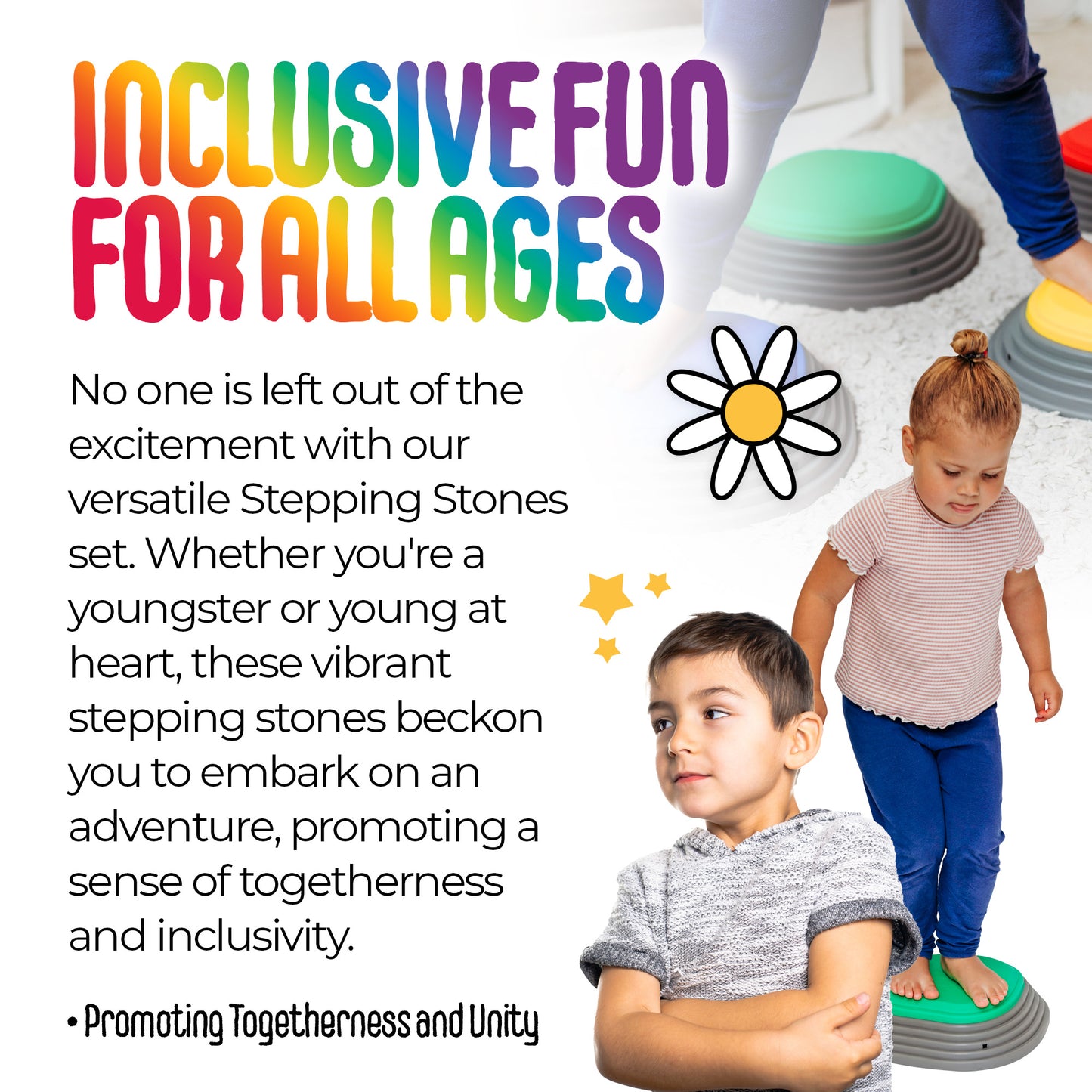 MagicMeadow Bouncy Stepping Stones - set of 4