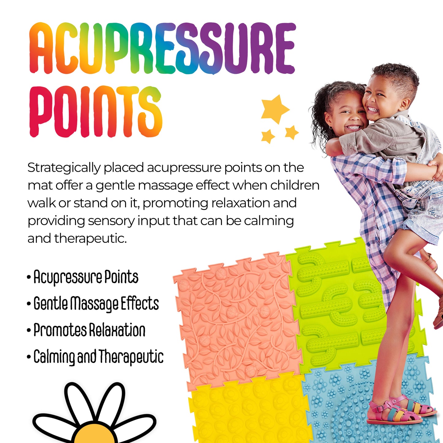 MagicMeadow Massage Sensory Mat (set of 6)