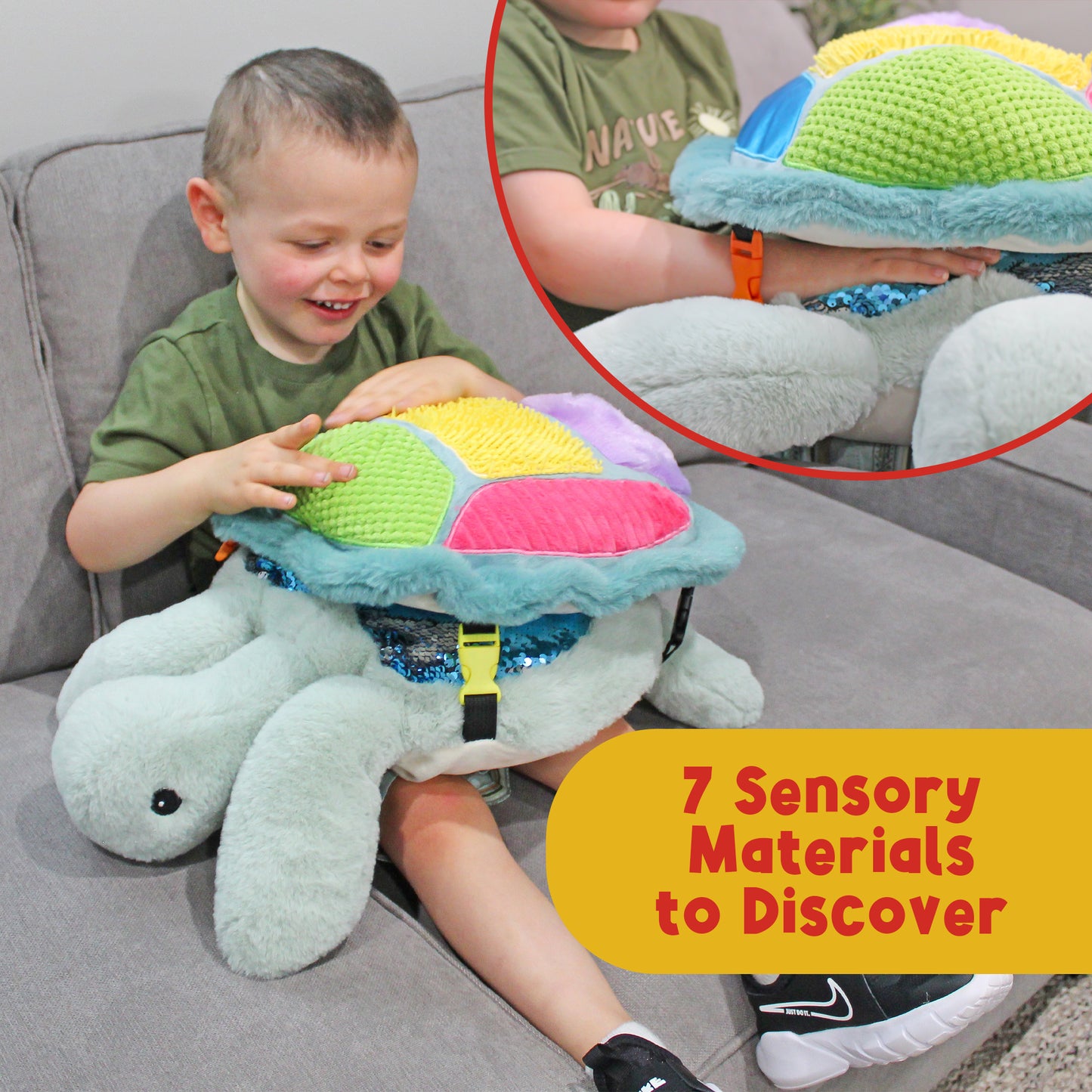 Meavia Sunny The Sea Turtle Lap Pad. Weighted Sensory Plush