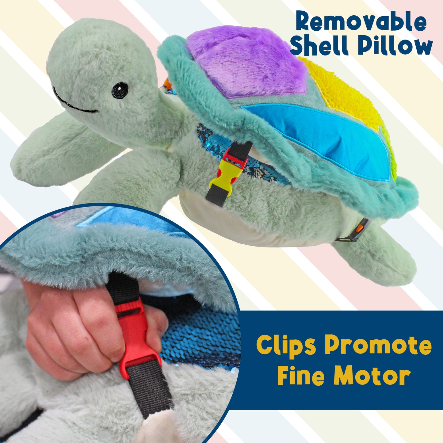 Meavia Sunny The Sea Turtle Lap Pad. Weighted Sensory Plush