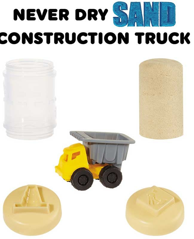 Wonder Factory - Never Dry Sand Construction Truck set PLUS extra Never Dry Sand