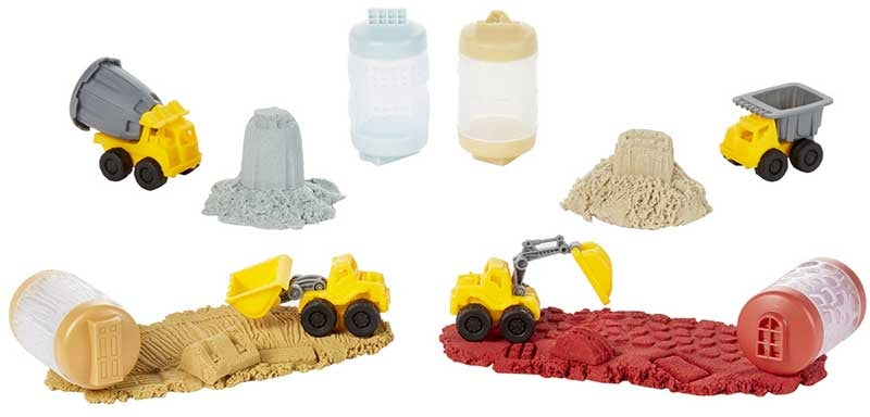 Wonder Factory - Never Dry Sand Construction Truck set PLUS extra Never Dry Sand